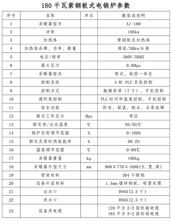 辽宁稀结180kW紫铜板式电锅炉_全导体加热